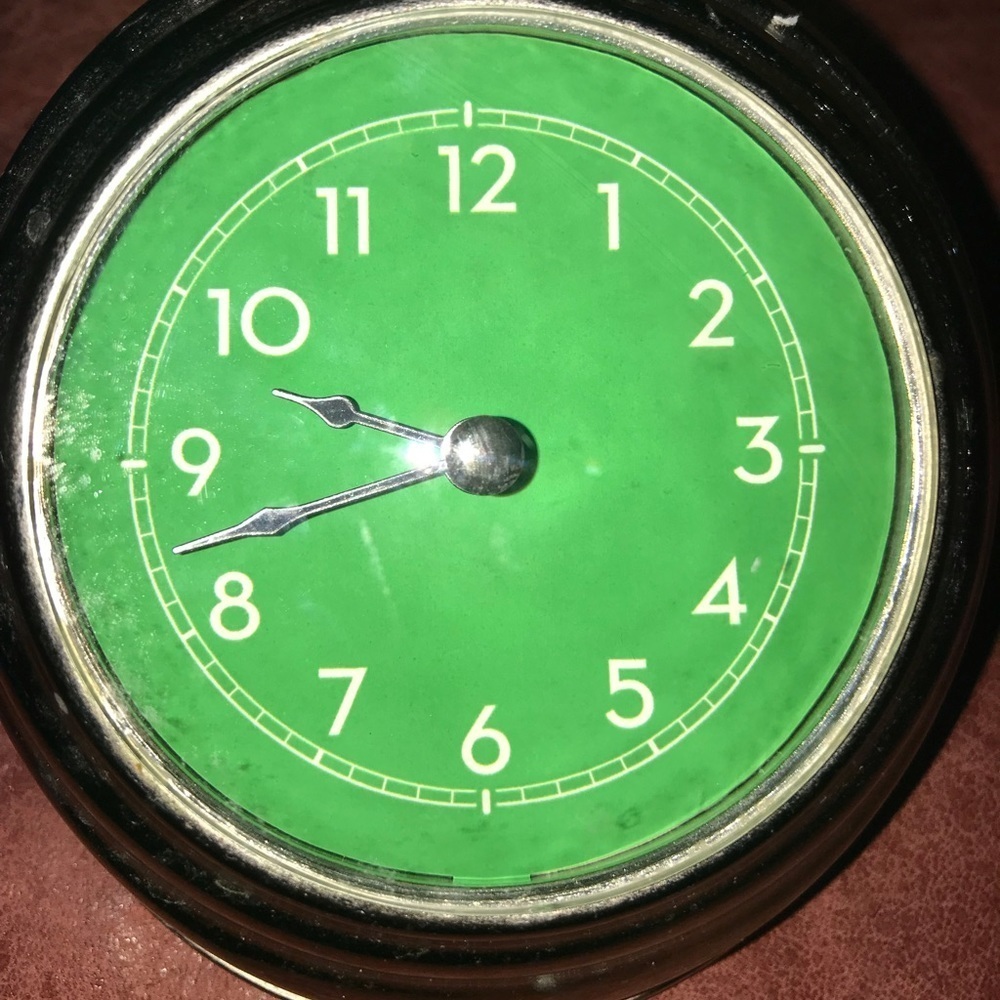 Pottery Barn Bedside Clock Silver